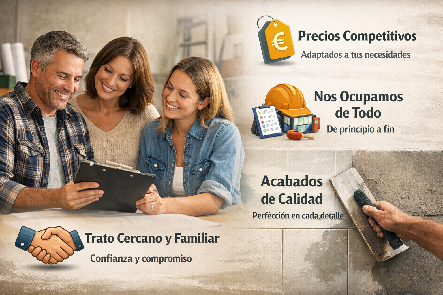 Equipo y valores de JZ Reformas